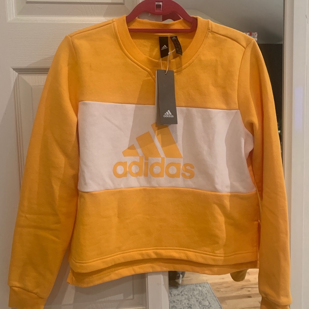 Adidas Crewneck Sweatshirt - Yellow & White - NWT